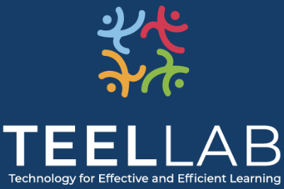  The logo of the Technology for Effective and Efficient Learning Lab on a blue background.